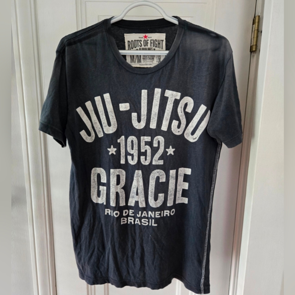 Ultra Rare Roots Of Fight Academia De Gracie Jiu Jitsu Brazil Men's Medium BJJ M